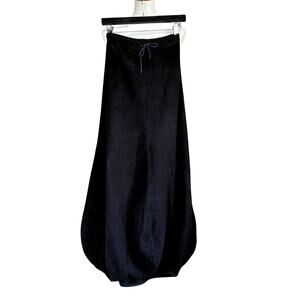 Vintage JOSEPH Bubble/Cocoon Hem Maxi Skirt, Black, Italy, Rare